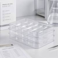 Plateau insert blister pour emballage cosmétique, plateau floqué transparent en PETG pour faux ongles, présentoir pour baume à lèvres, cavité personnalisée, vente en gros