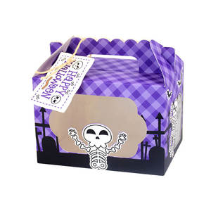 Finestra trasparente felice Halloween Party decoro confezione regalo di Halloween zucca fantasma biscotti <span class=keywords><strong>divertenti</strong></span> scatole bomboniere caramelle - Product Image 6