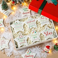 Ornements de Noël, pendentif, décoration de maison, céramique, impression par sublimation UV, nouveau cadeau élégant pour les propriétaires, souvenir festif