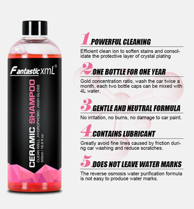 Venta caliente 500ml Limpieza de coches y productos de detalle Champú de espuma de lavado de coches OEM - Product Image 5