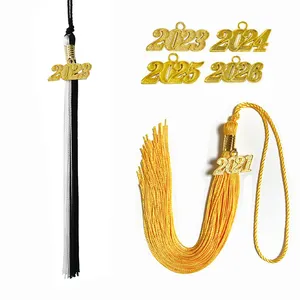 2024 Graduates With 100% Polyester Decorative Tassels 14cm Nylon Fashion Accessories High End Accessories Graduation Tassels