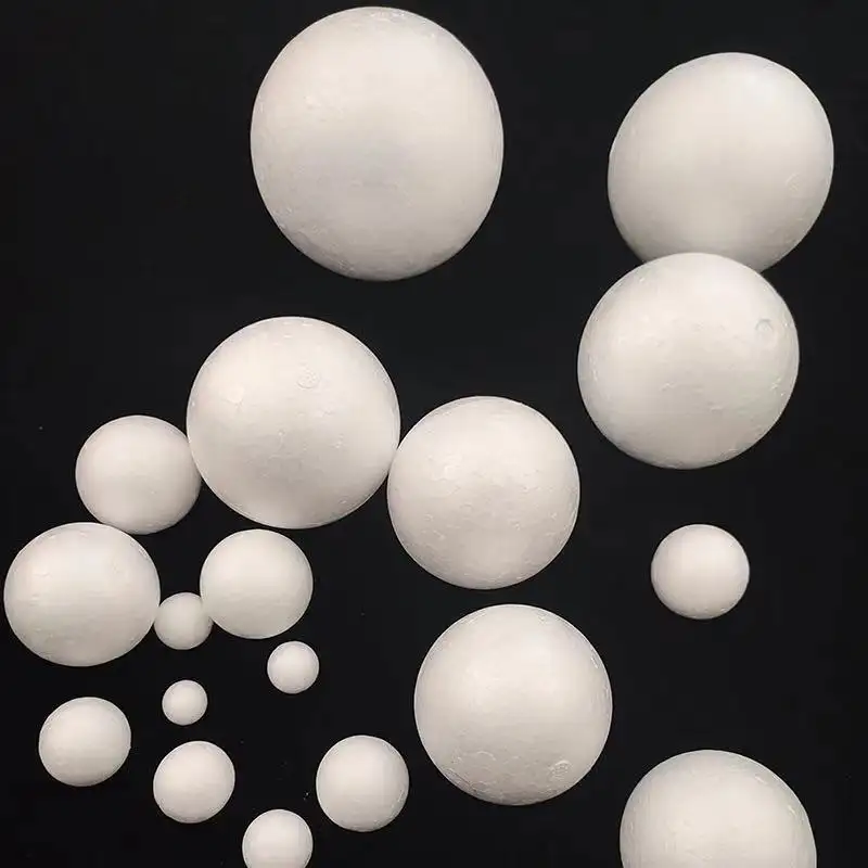 1-60cm ईपीएस मोती स्टायरोफोम गेंद सफेद DIY polystyrene फोम ठोस खोखले आधा गेंद बड़े