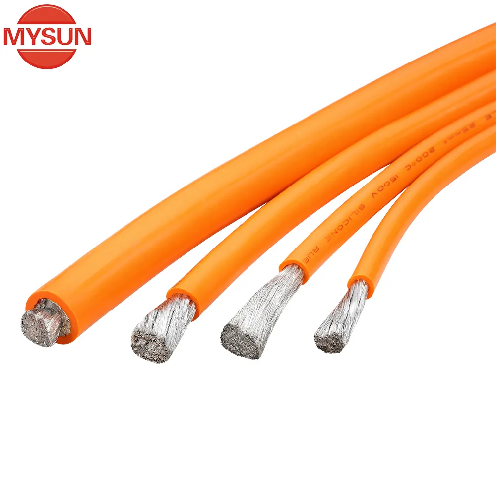 6 awg a 30 awg rivestito in gomma di silicone flessibile filo trasparente