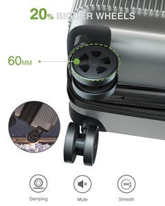 Bagagli tutti i Set di valigie con guscio rigido espandibile-100% pezzi Set di valigie da 3 pezzi-20% ruote Spinner più grandi per viaggi lisci - Product Image 6