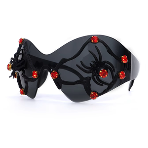 <span class=keywords><strong>2025</strong></span>新しいファッションY2k未来的な特大ラップアラウンド高級ブランドデザイナーハロウィーンリムレススパイダーカメラサングラスユニセックス - Product Image 1
