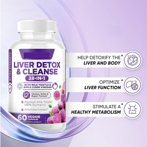 Cápsulas <span class=keywords><strong>de</strong></span> Desintoxicación Hepática OEM/ODM 28 en 1 con Cardo Mariano y <span class=keywords><strong>Vinagre</strong></span> <span class=keywords><strong>de</strong></span> <span class=keywords><strong>Sidra</strong></span> <span class=keywords><strong>de</strong></span> <span class=keywords><strong>Manzana</strong></span> - Product Image 2