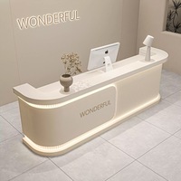 Comptoir de réception pliable moderne et simple en bois laqué pour salon de beauté, hôtel, magasin de vêtements, caisse, école, centre commercial