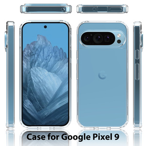 2024 nueva funda de teléfono transparente de acrílico duro de TPU suave a prueba de golpes para Google <span class=keywords><strong>Pixel</strong></span> 9 Gel parachoques antiarañazos contraportada - Product Image 6