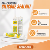 Mastic silicone neutre transparent anti-fongique GP Caulking OEM, imperméable aux acides, pour fenêtres et portes