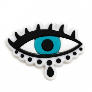 Evil's Eye Clog Shoe Charms Hebillas decorativas Accesorios de zapatos de PVC personalizados Diseño de ojo turco para adultos Hombres Charms - Product Image 4