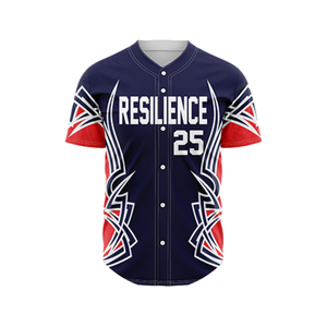 OEM diseño personalizado botón completo camisetas de béisbol transpirable secado rápido tela de malla sublimada impresa talla grande ropa de Softbol - Product Image 1