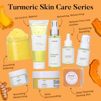 Ensemble de Soins Visage au Curcuma Apaisant, Illuminant et Éclaircissant pour Peau, Crème Effet Bonne Mine sous Marque Privée