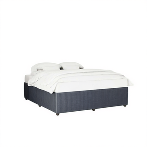 Upholstered <b>Bed</b> Frame Solid <b>Pine</b> Wood Plywood Velvet Modern Soft <b>Bed</b> Design Gray - Product Image 1