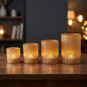 Support de bougie de Noël en verre fait main Sonnet Decor avec impression numérique de scène forestière, modèle 1 couleur 2065 Uttar Pradesh - Product Image 2