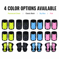 Ensemble de protection 6 pièces OEM ODM pour enfants et adolescents, protections genoux, coudes, poignets, coque PP pour skateboard et cyclisme