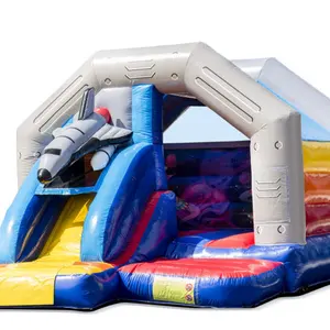 High Quality Inflatable Combo Castle Backyard Rental Party Jumping Bouncer Rocket Space House With Slide For Kids