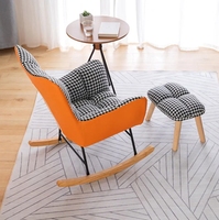 Chaise berçante simple de luxe canapé décontracté pour salon balcon chaise boule en tissu métallique pour salle à manger café Accent Design