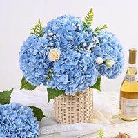 Hydrangea artificielle haut de gamme, toucher réaliste, bleu, jaune, rose, pour arrangement floral, décoration de mariage, hydrangea 3D