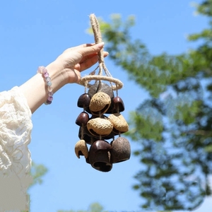 Wholesale Handwoven Hemp Rope Natural Fruit Shell <b>Wind</b> <b>Chime</b> For Healing And Meditation - Product Image 3