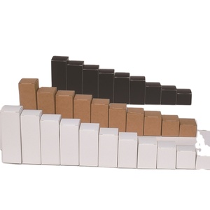 Wholesale white cardboard kraft black card box neutral spot rectangular box primary color white box