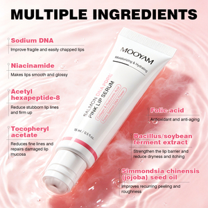 เซรั่มบำรุงริมฝีปากสีชมพู สูตร DNA แซลมอน PDRN สำหรับริมฝีปากแห้งแพ้ง่ายในช่วงฤดู ช่วยเติมความชุ่มชื้นและปลอบประโลม ซ่อมแซมเกราะป้องกันผิวริมฝีปาก ผลิตแบบ OEM สำหรับแบรนด์ส่วนตัว - Product Image 5