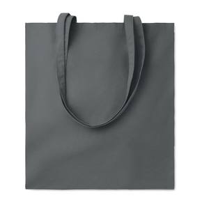 Cottonel Custom Cotton <b>Tote</b> <b>Bag</b> 180g Dark <b>Grey</b> Square Promotional Casual Style Sewing Technique - Product Image 1