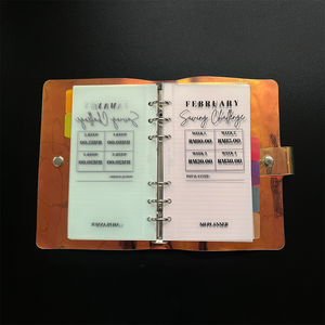 ซองเงินสดใสแบบพกพา A6ใสระบบแบ่งงบประมาณในกระเป๋าเงิน PP ใส - Product Image 3