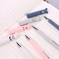 Nouvel Arrivage Stylo Gel à Encre Bleue Effaçable à Pointe Aiguille avec Logo Personnalisé, Design Mignon, Capuchon et Gomme à Effacer Intégrée, Encre à Base d'Eau pour Étudiants