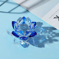 Petites décorations en cristal coloré en forme de lotus Bouddha, fabriquées en Chine, pour le salon, le couloir, la chambre à coucher, nouvelles décorations, cadeaux