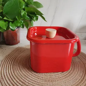 Enamel Carbon Steel Instant Noodle Pot Cup Mug Large Capacity Instant Noodle Cup with Enamel lid