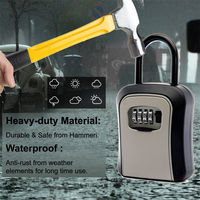 Coffre-fort de sécurité pour clés de voiture, boîte de rangement pour clés à domicile, coffre-fort d'extérieur, boîte de verrouillage à boutons et chiffres