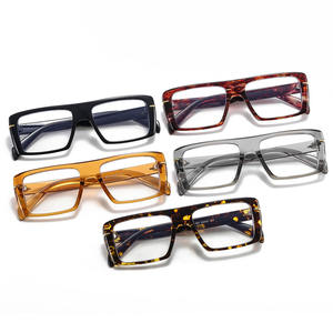 2022新しい小さな長方形クリア眼鏡メガネ光学フレームファッション女性眼鏡フレームヴィンテージ透明眼鏡フレーム - Product Image 1