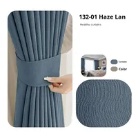 Rideaux occultants en chenille de crème française, plissés, en polyester, luxe léger, sensation haut de gamme, insonorisés, protection solaire, toutes saisons, salon