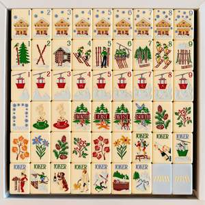 Aprs Mahj Themed Luxury Portable Acrylic American Mahjong Tile Set for 4 Players Factory Pre-order - Product Image 1