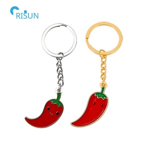 Émail doux personnalisé mignon légume épicé rouge piment Llaveros porte-clés porte-clés personnalisé poivre piment porte-clés - Product Image 4