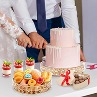 Ensemble de supports à gâteaux en cristal MIXWARES, présentoirs pour table de desserts de mariage, décorations de fête, centre de table pour événements de mariage