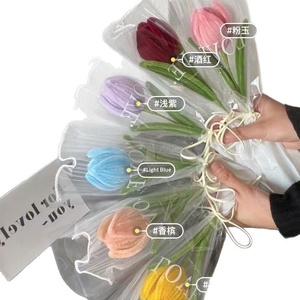 Ramo de <span class=keywords><strong>Tulipanes</strong></span> Realistas con Acabado de Alta Calidad, Flor Eterna en Espiral, Modelo 011 Hecho a Mano para el Día de la Madre y el Día del Maestro - Product Image 5