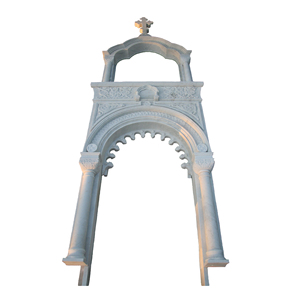 Capitelle de colonne romaine traditionnelle solide, sculptée à la main, en marbre blanc de Carrare, style corinthien, pour usage religieux - Product Image 2