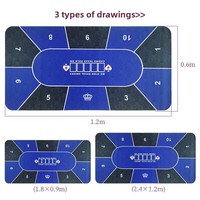 Tapis de poker Texas en boue de diatomée absorbante, antidérapant, résistant à la saleté, facile à nettoyer pour le poker, les échecs et les cartes