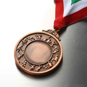 Fábrica venda cobre antigo Nenhuma taxa do molde é necessária 3D zinco liga medalhas personalizadas