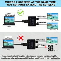 Meilleur Répartiteur Vidéo Blanc 1x2 de Haute Qualité, 1 Entrée 2 Sorties, 2 Ports, Distributeur 4K pour TV 4K, DVD, PS3