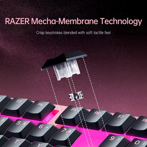 คีย์บอร์ดเกมมิ่ง Razer BLACKPINK Ornata V3 Tenkeyless แบบมีสาย สวิตช์ Mecha-Membrane โปรไฟล์ต่ำ TKL ไฟ RGB Backlit สำหรับพีซี - Product Image 2