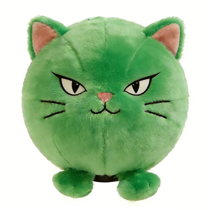 Customized Green <b>cat</b> <b>plush</b>, Round <b>cat</b> <b>plush</b> toy, <b>Cat</b> stuffed animal - Product Image 1