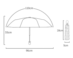 <span class=keywords><strong>Parapluie</strong></span> compact design chat dessin animé 21 pouces, imperméable, protection UV, 3 plis automatique pour soleil et <span class=keywords><strong>pluie</strong></span> - Product Image 6