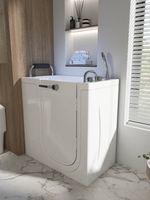Douche d'angle moderne en acrylique Baignoire à remous Portable Bain de plain-pied Magique Eau chaude Magicale Sentiment Offres Spéciales Salle de bain