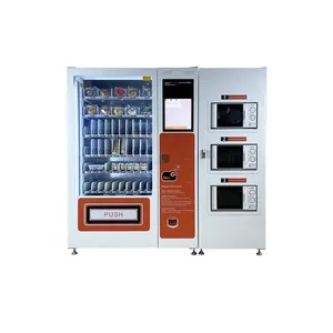 Máquina Expendedora de comida caliente con pantalla táctil, horno microondas para fiambrera
