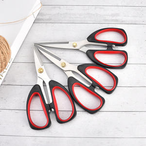 Tijeras para el hogar de acero inoxidable en forma de V, tijeras de cocina multifuncionales negras y rojas para uso doméstico, pequeñas, medianas y grandes - Product Image 2