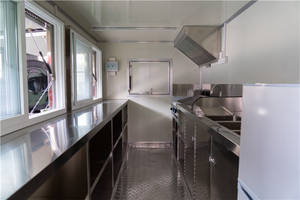 โรงงานเชิงพาณิชย์รถบรรทุกอาหารที่มี3ส่วนประกอบระบบอ่างน้ำอาหารอย่างรวดเร็วเบอร์เกอร์สุนัขร้อนออกประตูรถบรรทุกหยอดเหรียญ - Product Image 6