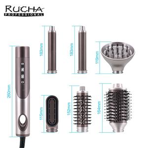 RUCHA Fer à Boucler 6-en-1 Multi-Fonctionnel : Peigne Chauffant, Sèche-<span class=keywords><strong>Cheveux</strong></span>, <span class=keywords><strong>Brosse</strong></span>, Fer à Friser Automatique Infrarouge Ionique - Product Image 4
