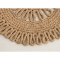 Set de table bohème en jute et jacinthe d'eau, tissé à la main, écologique, durable, réutilisable, couleur personnalisable, pour la salle à manger et la maison